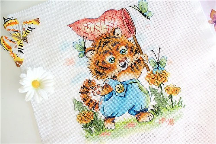 Striped Hunter Cross Stitch Kit