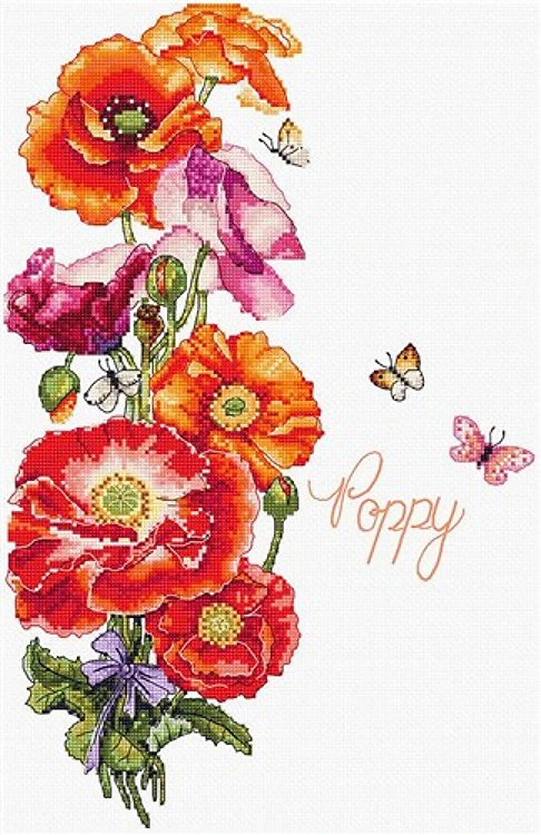 Poppy Cross Stitch Kit