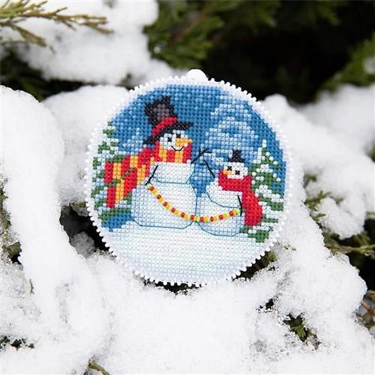 Winter Evening Orrnament Cross Stitch Kit