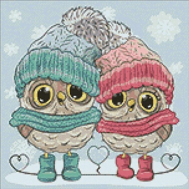 Winter Owlets Diamond Painting Kit