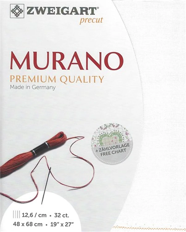 Precut Zweigart Murano - White