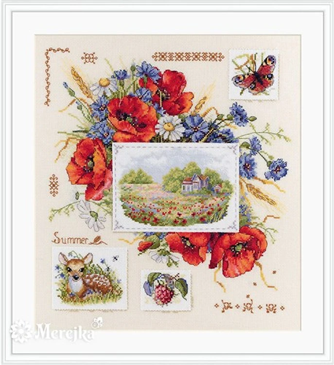 Summer Sampler Cross Stitch Kit