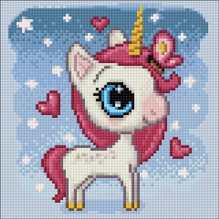 Unicorn In Love Diamond Painting Kit