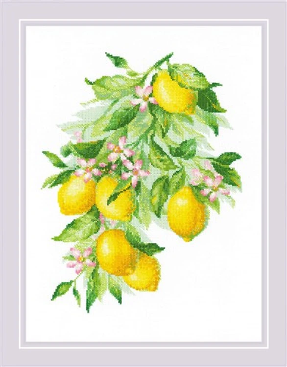 Bright Lemons Cross Stitch Kit