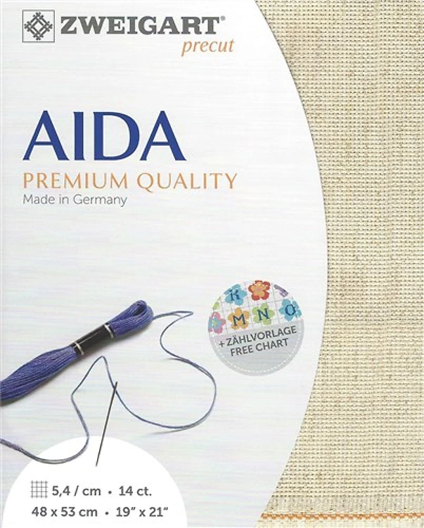Precut Zweigart Rustico-Aida 14 Count Wheat