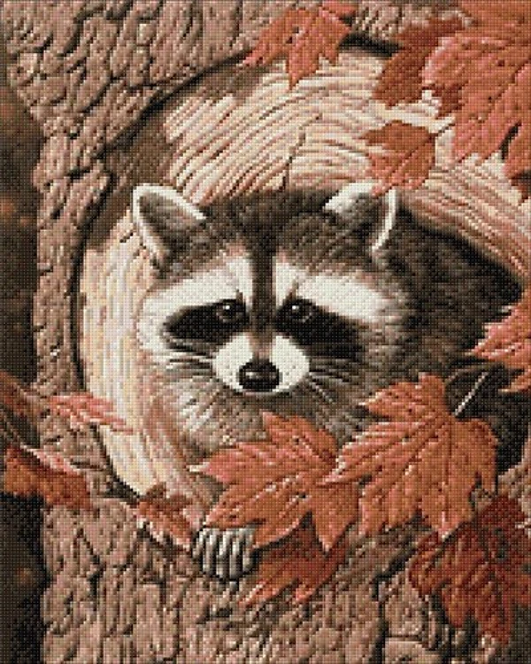 Racoon In The Tree Diamond Painting Kit