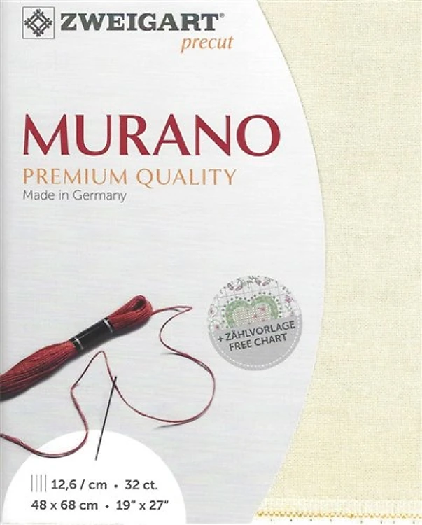 Precut Zweigart Murano Soft Cream