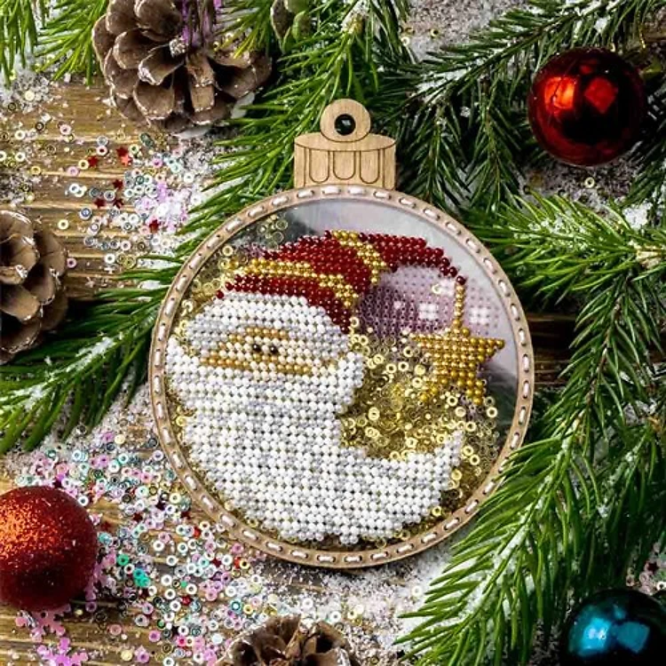 Beadwork Ornament Kit On Plastic Base