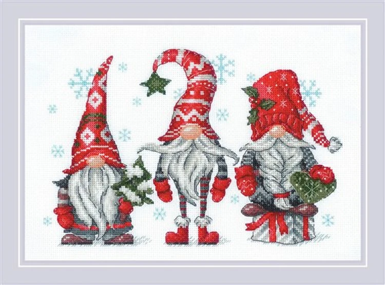 Gnomes Cross Stitch Kit