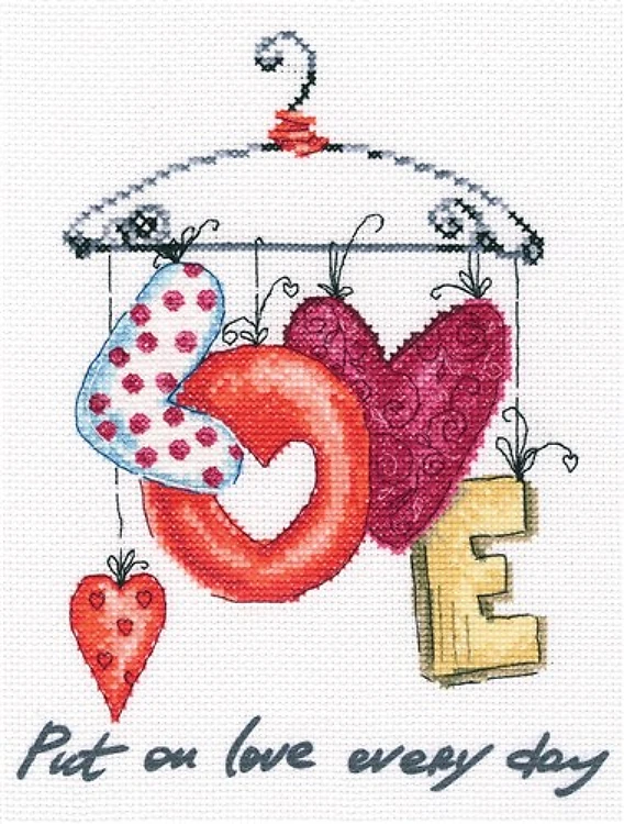 Put On Love Every Day Cross Stitch Kit