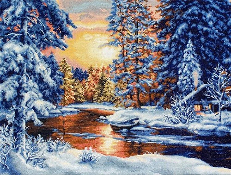 Winter Landscap Cross Stitch Kit