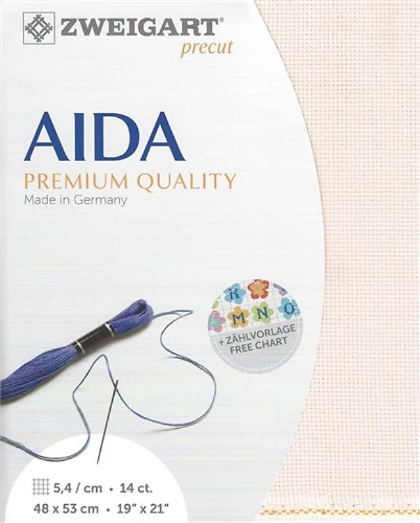 Precut Zweigart Stern-Aida 14 Count Light Pink