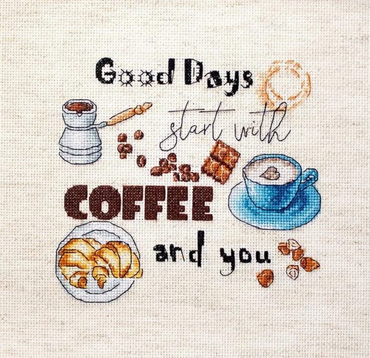 Counted Cross Stitch Kit Coffee Time