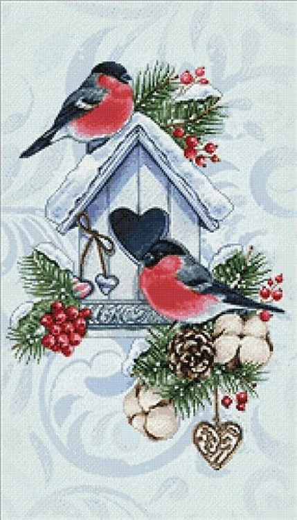 Winter Bullfinches Diamond Painting Kit