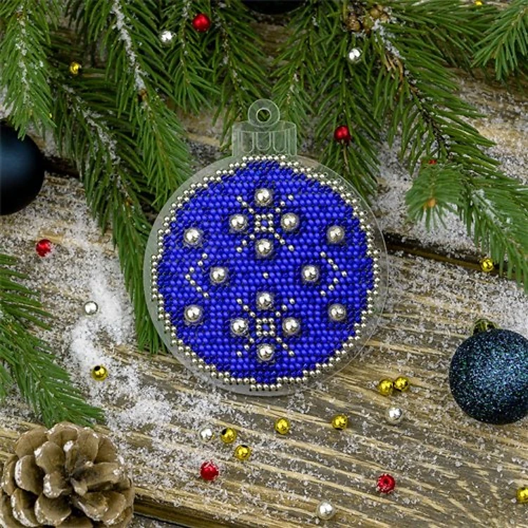 Ornament Bead Embroidery Kit On Plastic Base