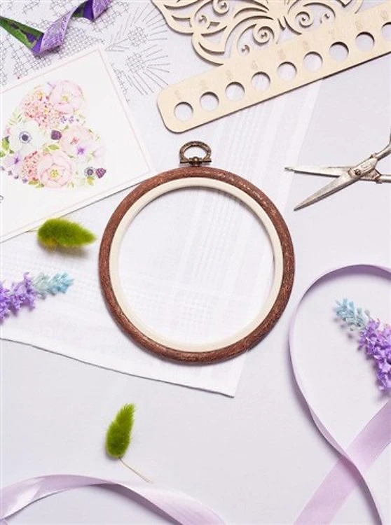 Round Flexi Hoop Nurge - Woodgrain