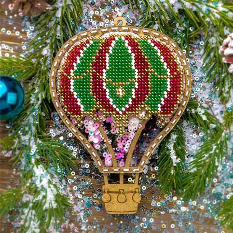 Beadwork Hot Air Balloon Ornament Kit