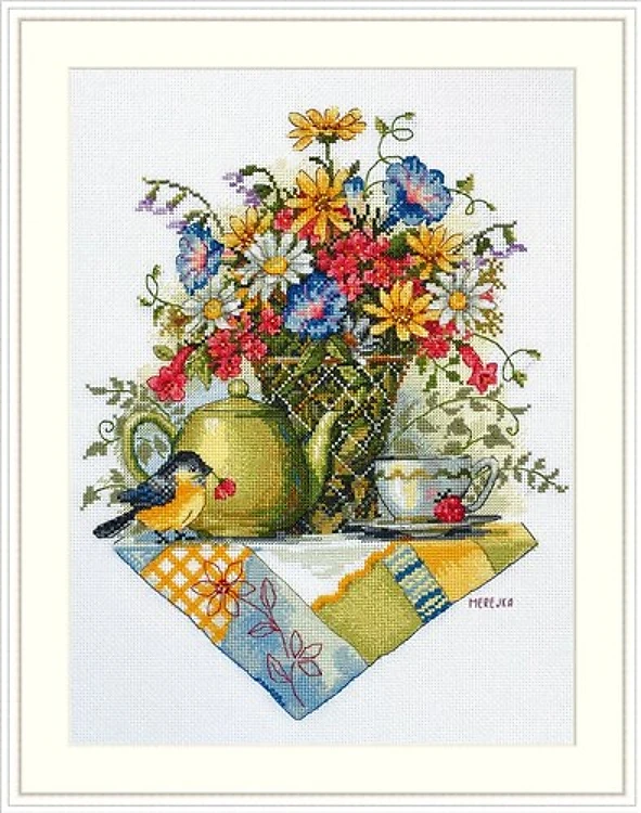 Wildflower Tea Cross Stitch Kit