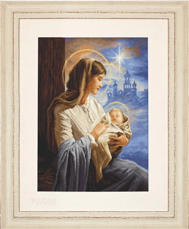 Saint Mary And The Child Cross Stitch Kit