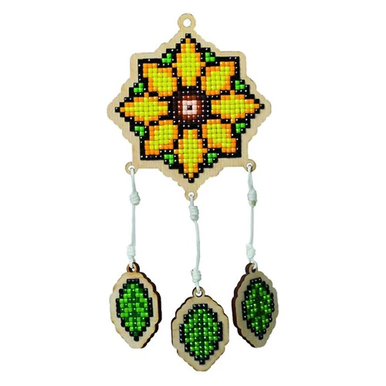 Dreamcatcher - Flower Diamond Painting On Plywood Kit
