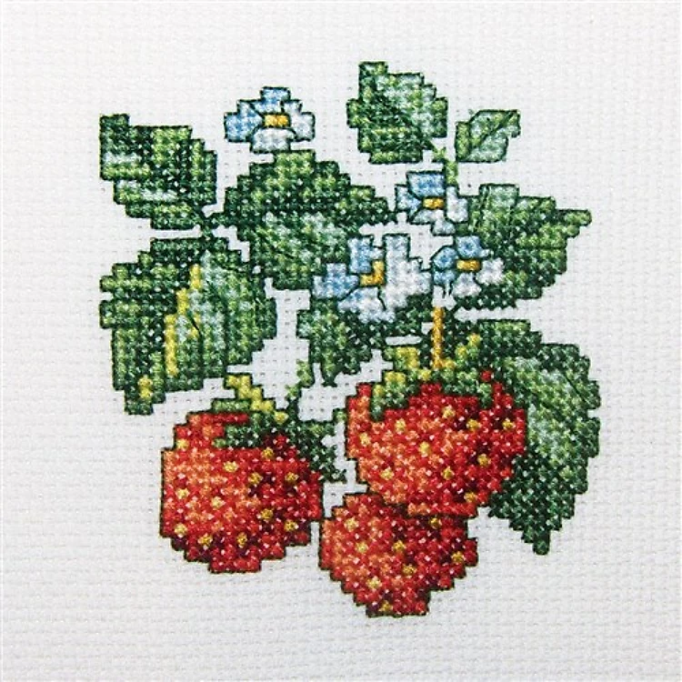 Wild Strawberries Cross Stitch Kit