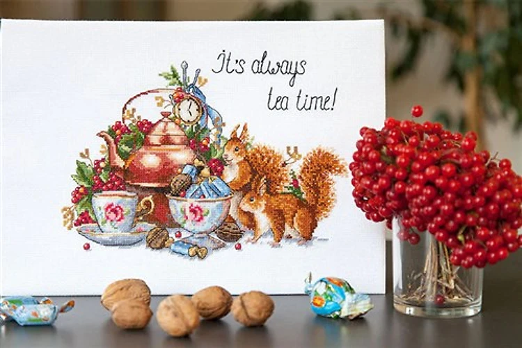 It's Always Tea Time Cross Stitch Kit