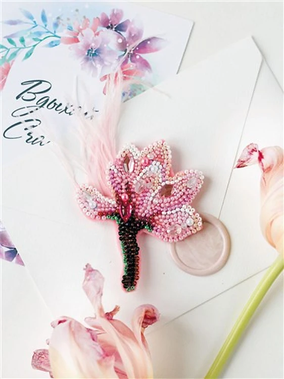 Bead Embroidery Kit Delicate Magnolia