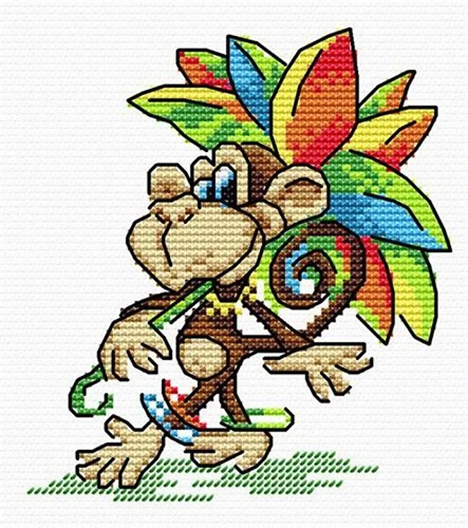 Monkey Cross Stitch Kit
