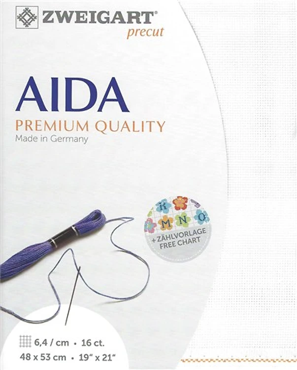 Precut Zweigart Aida - White