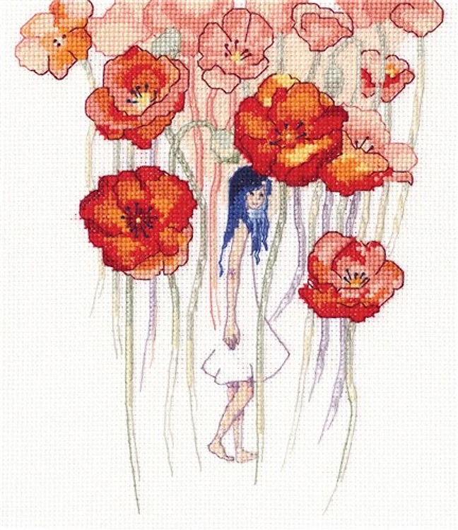 Poppyhead Cross Stitch Kit