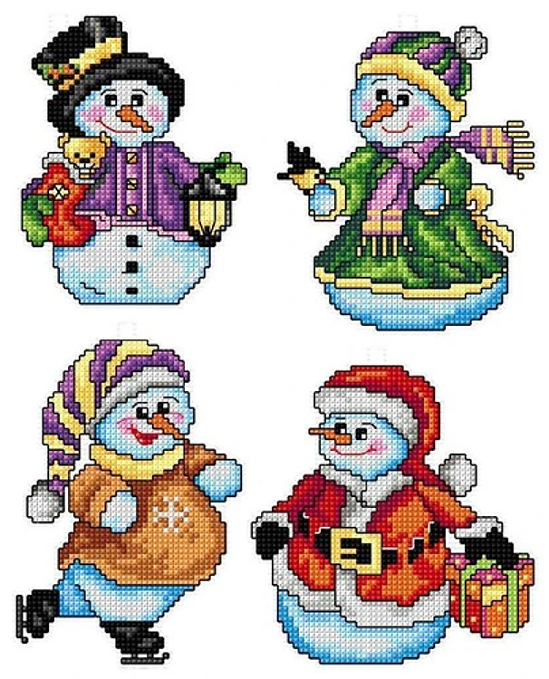 Snowmen Cross Stitch Kit
