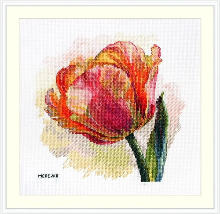 Parrot Tulip Cross Stitch Kit