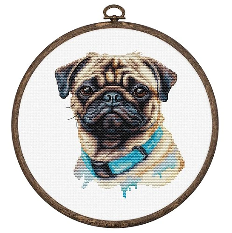 Mops Pug Cross Stitch Kit