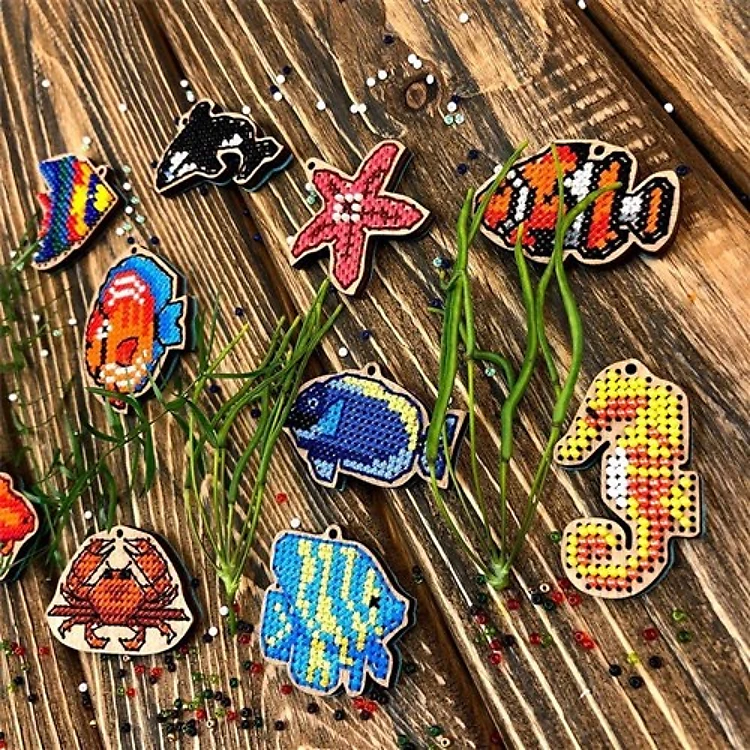 Sea Life Blanks For Embroidery On Wood