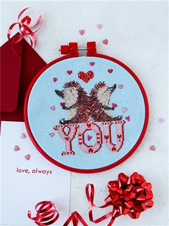 Loving Hedgehogs Cross Stitch Kit
