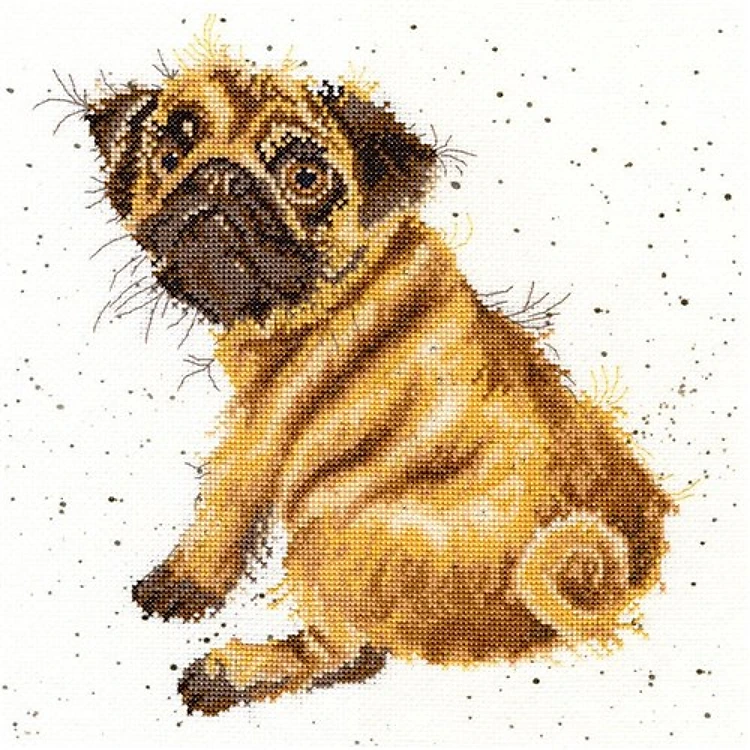 Pug Cross Stitch Kit