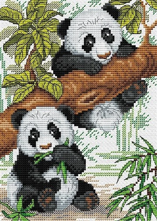 Pandas Cross Stitch Kit