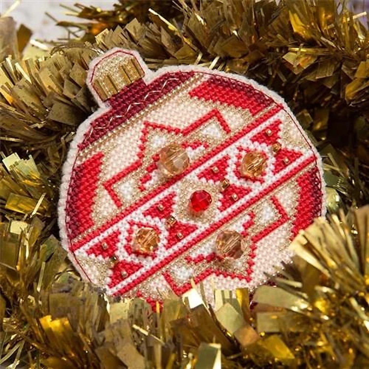 Christmas Ball Plastic Canvas Cross Stitch Kit