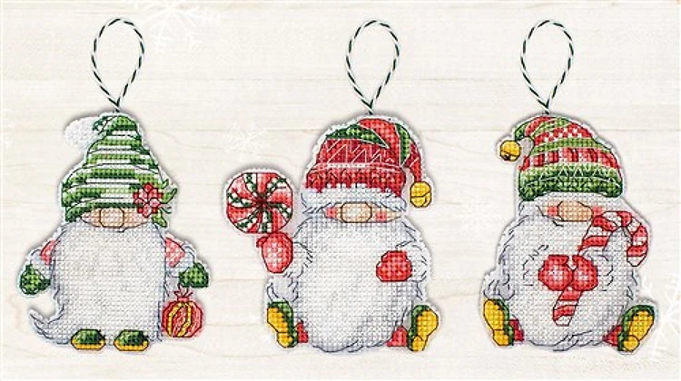 Christmas Gnomes Cross Stitch Kit