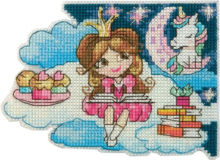 Fantasy World Girl Cross Stitch Bookmark