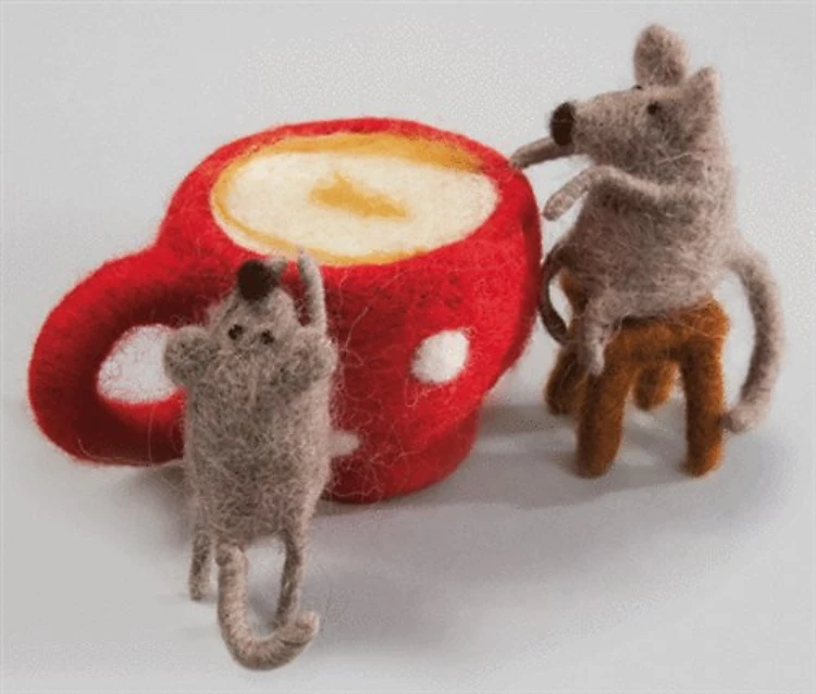 Felting Kit Latte For Two