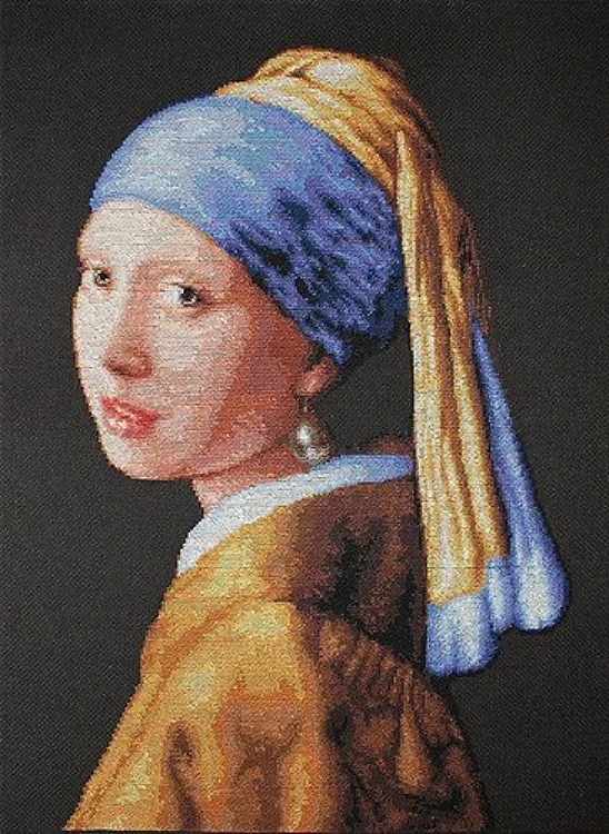 Girl With A Pearl Earring Cross Stitch Kit