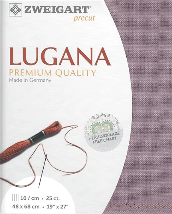 Precut Zweigart Lugana 25 Count - Lavender