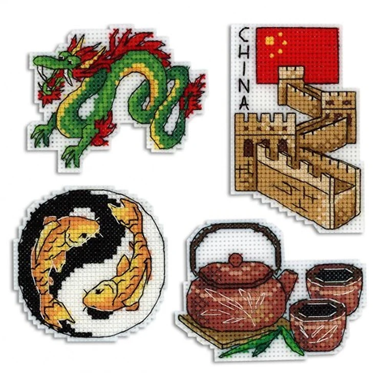 China Magnets Plastic Canvas Cross Stitch Kit