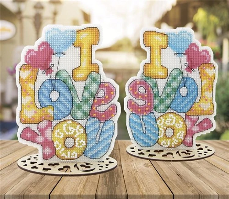 Valentine's Day I Love You Cross Stitch Kit