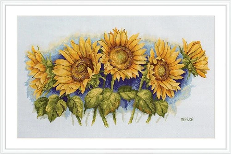 Bright Sunflowers Cross Stitch Kit