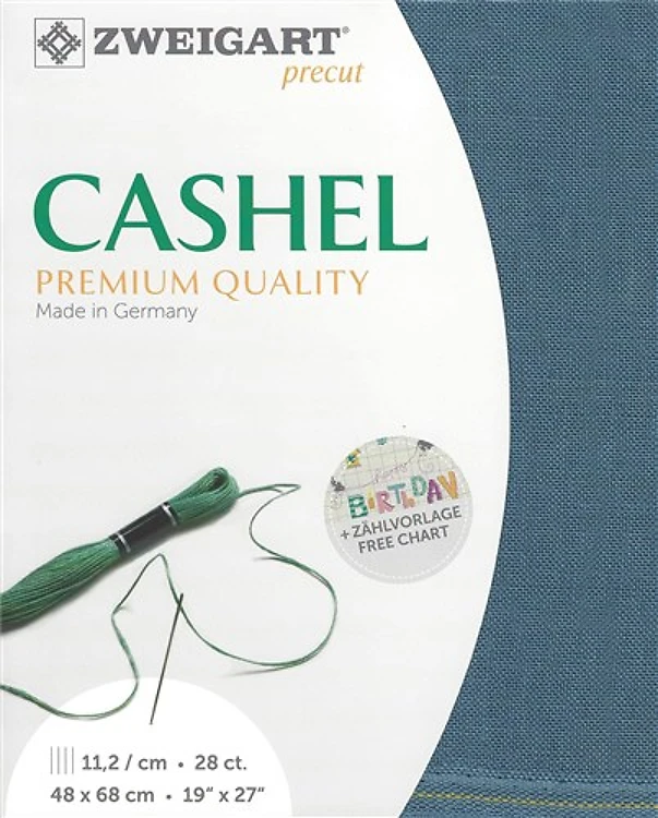 Precut Zweigart Cashel 28 Count - Blue Spruce