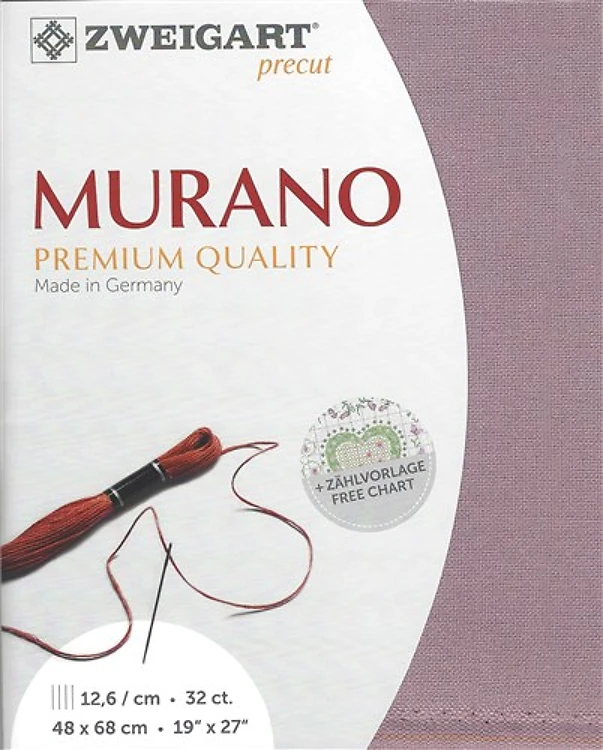 Zweigart Precut Murano 32 Count - Lavender/Antique Violet