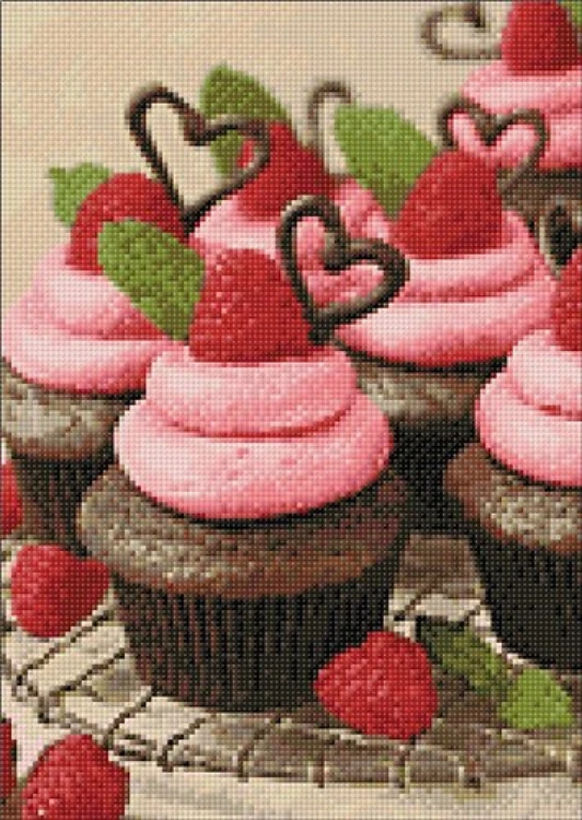 Strawberry Muffins Diamond Painting Kit