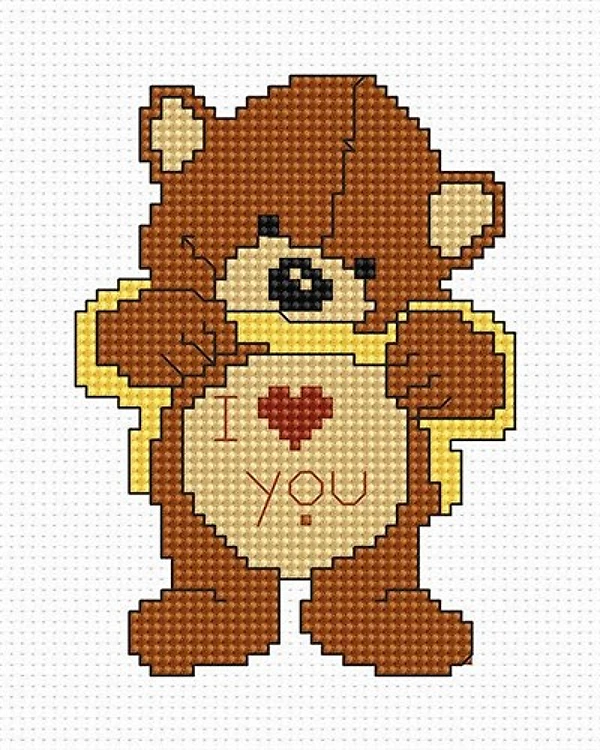 Teddy Bear Cross Stitch Kit